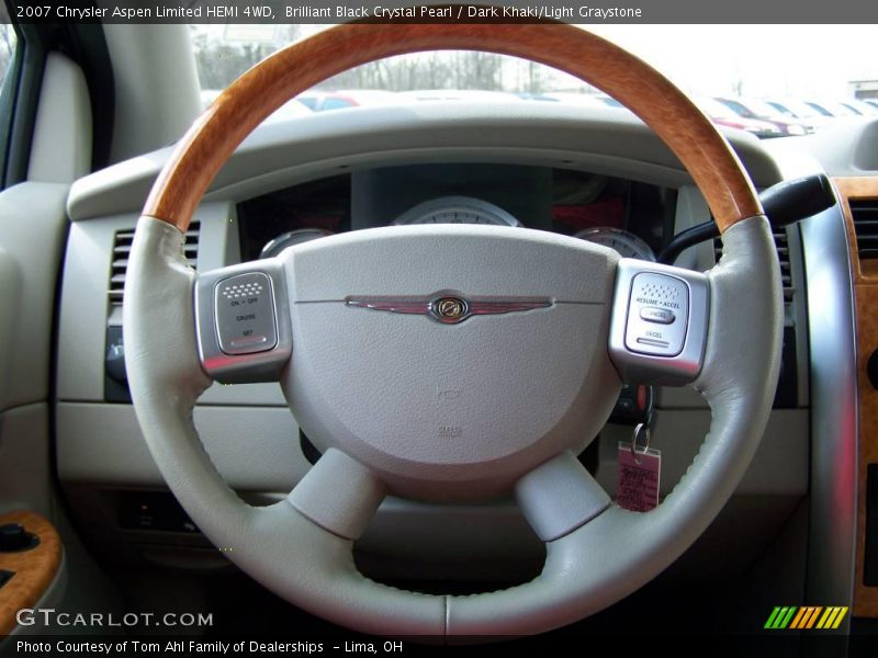 Brilliant Black Crystal Pearl / Dark Khaki/Light Graystone 2007 Chrysler Aspen Limited HEMI 4WD