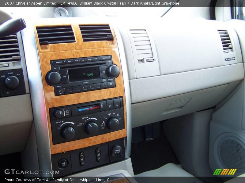 Brilliant Black Crystal Pearl / Dark Khaki/Light Graystone 2007 Chrysler Aspen Limited HEMI 4WD