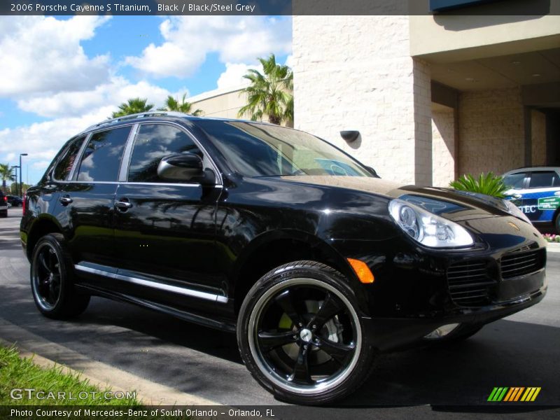Black / Black/Steel Grey 2006 Porsche Cayenne S Titanium