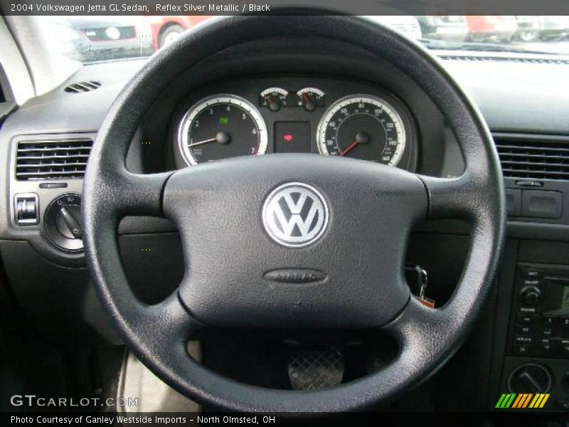 Reflex Silver Metallic / Black 2004 Volkswagen Jetta GL Sedan