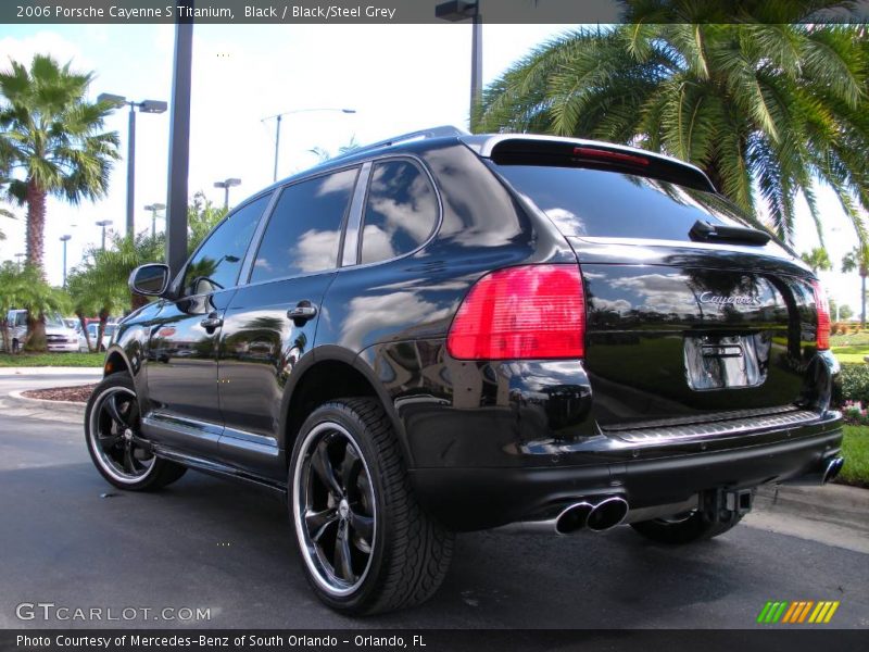 Black / Black/Steel Grey 2006 Porsche Cayenne S Titanium