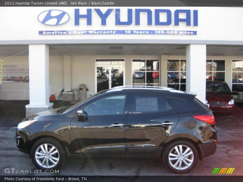 Ash Black / Black/Saddle 2011 Hyundai Tucson Limited AWD