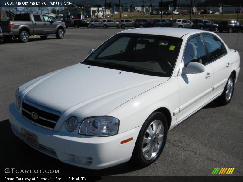 White / Gray 2006 Kia Optima LX V6