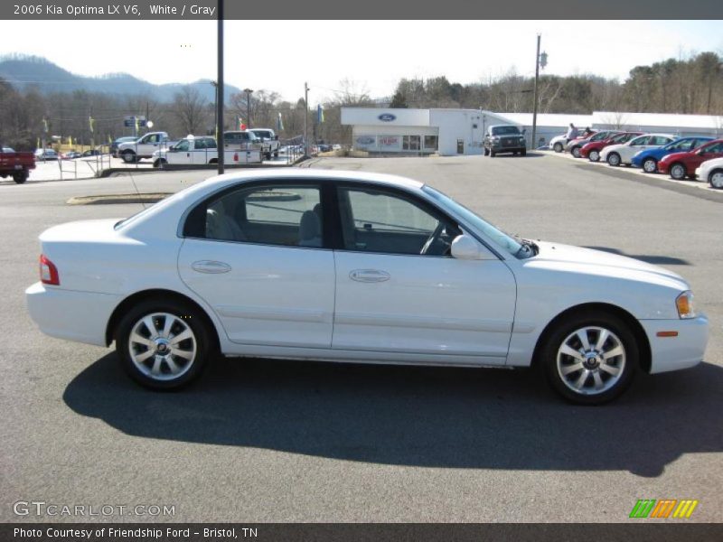 White / Gray 2006 Kia Optima LX V6