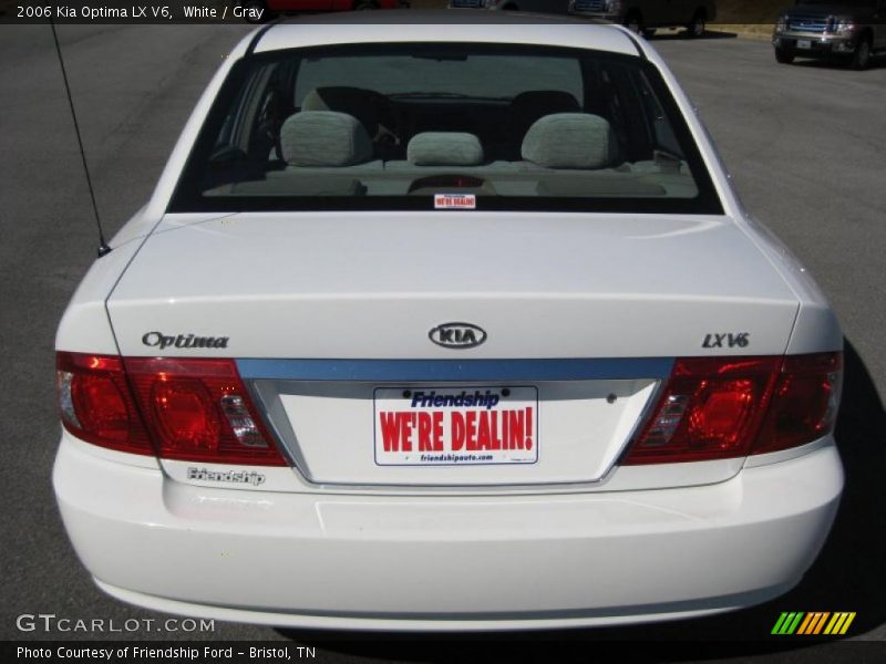 White / Gray 2006 Kia Optima LX V6