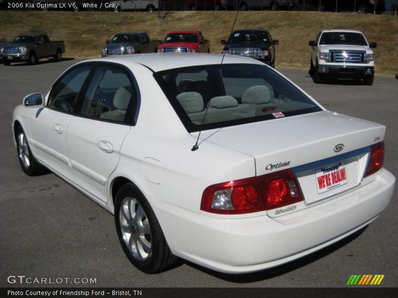 White / Gray 2006 Kia Optima LX V6