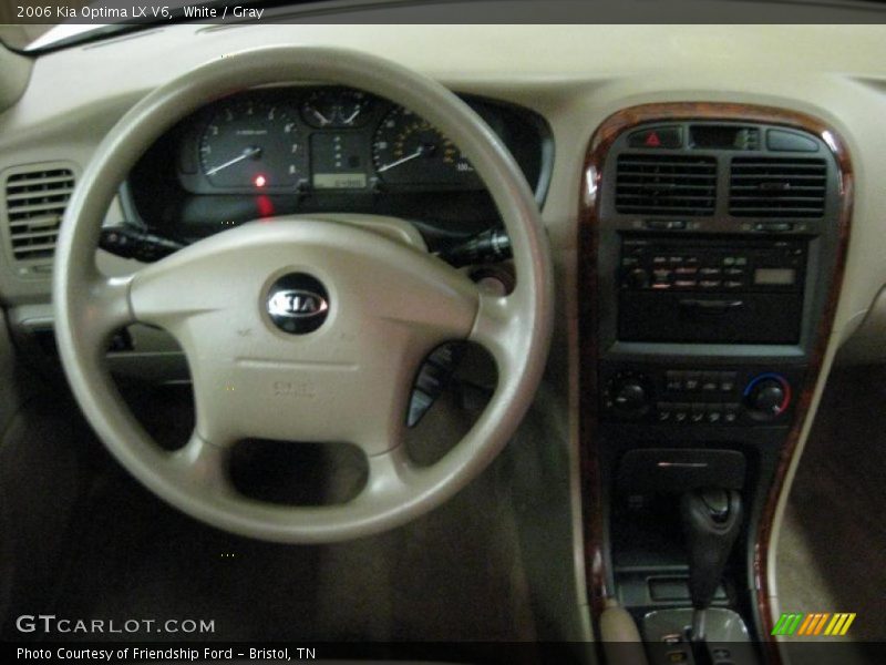 White / Gray 2006 Kia Optima LX V6