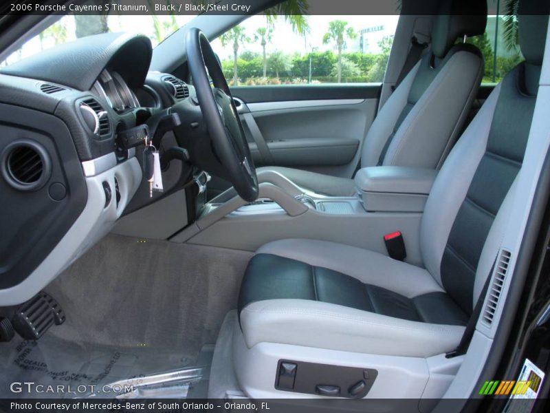 Black / Black/Steel Grey 2006 Porsche Cayenne S Titanium