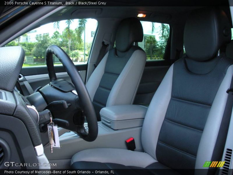 Black / Black/Steel Grey 2006 Porsche Cayenne S Titanium