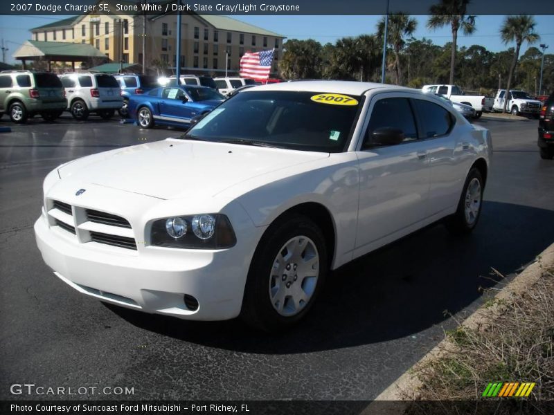 Stone White / Dark Slate Gray/Light Graystone 2007 Dodge Charger SE