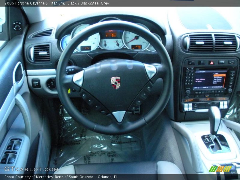 Black / Black/Steel Grey 2006 Porsche Cayenne S Titanium
