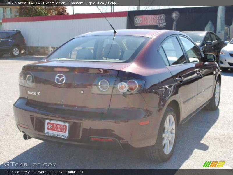 Phantom Purple Mica / Beige 2007 Mazda MAZDA3 i Sport Sedan