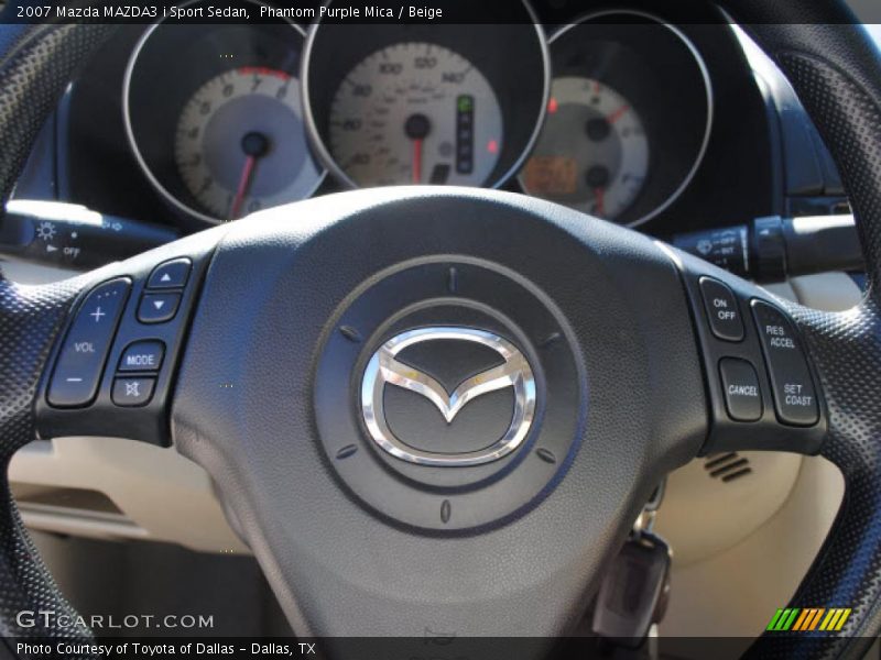 Phantom Purple Mica / Beige 2007 Mazda MAZDA3 i Sport Sedan