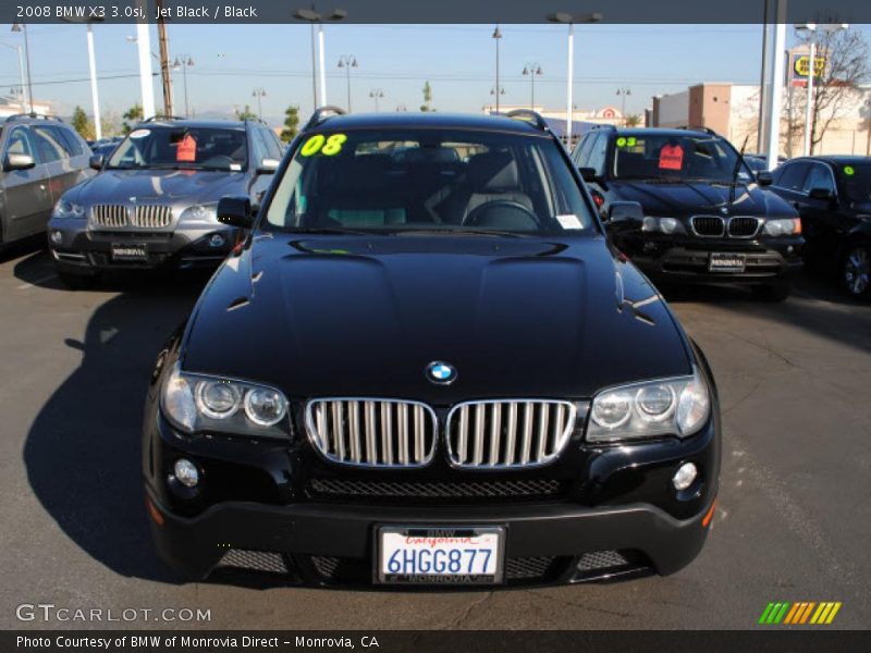 Jet Black / Black 2008 BMW X3 3.0si