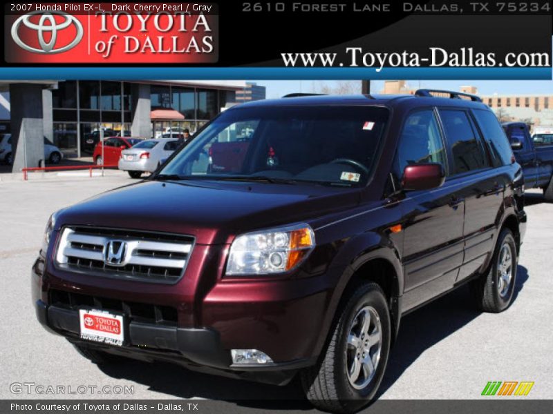 Dark Cherry Pearl / Gray 2007 Honda Pilot EX-L