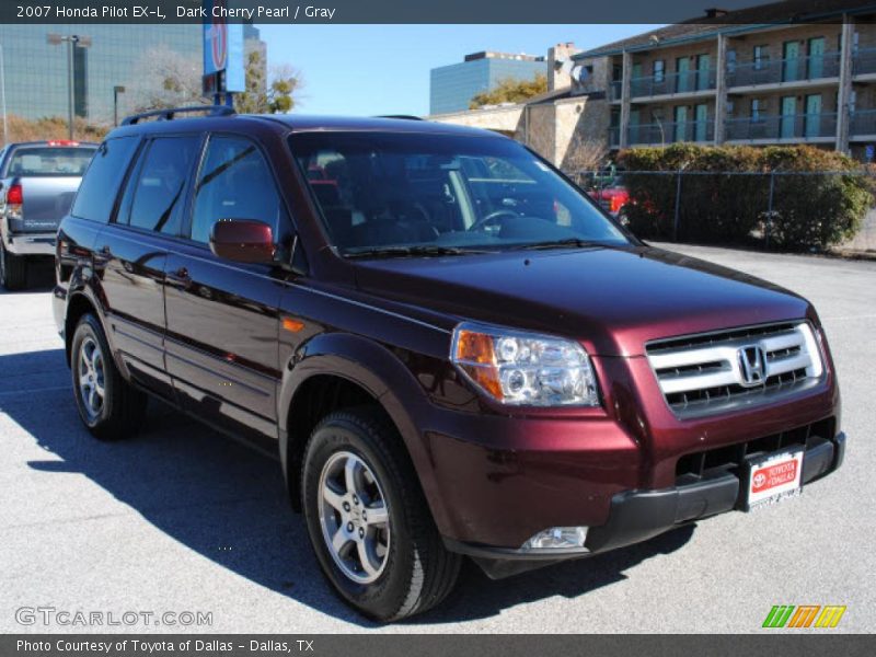 Dark Cherry Pearl / Gray 2007 Honda Pilot EX-L