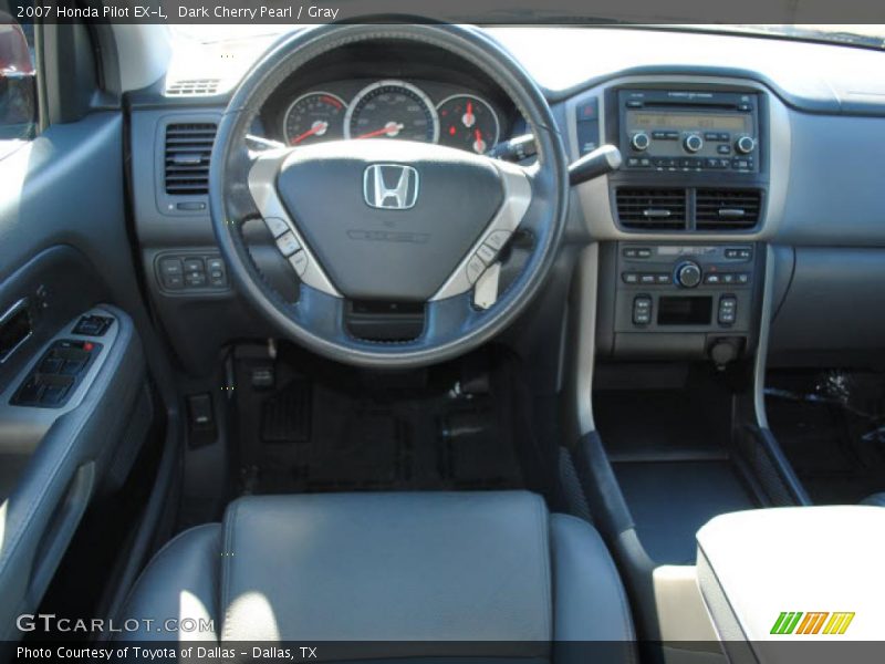 Dark Cherry Pearl / Gray 2007 Honda Pilot EX-L