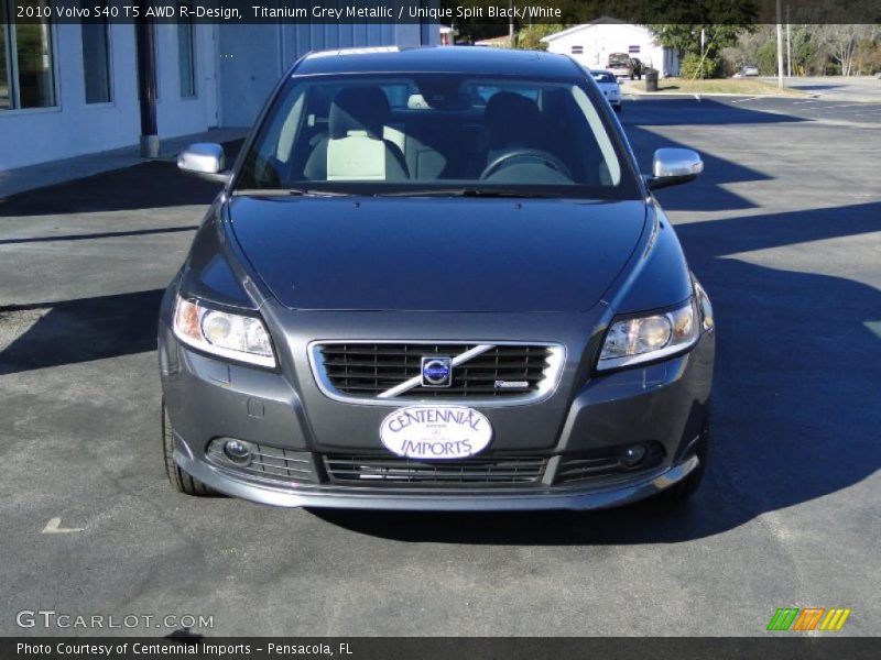 Titanium Grey Metallic / Unique Split Black/White 2010 Volvo S40 T5 AWD R-Design