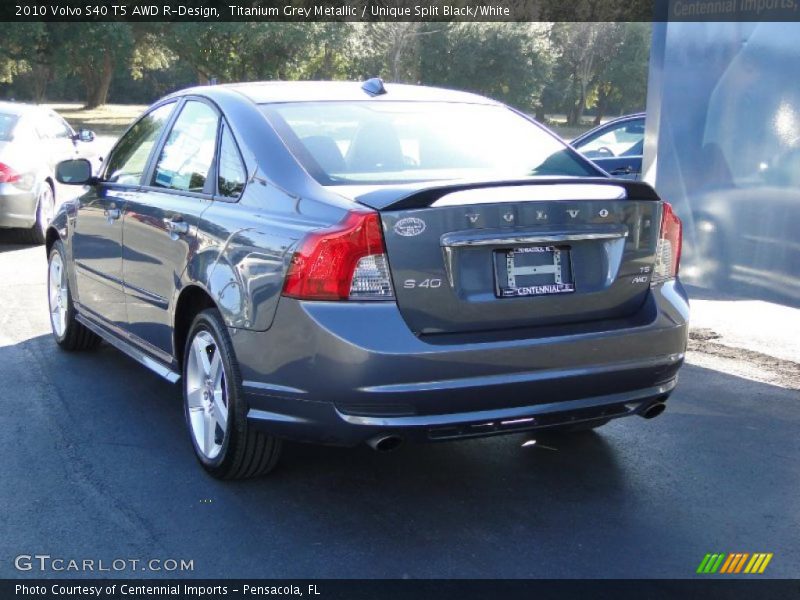 Titanium Grey Metallic / Unique Split Black/White 2010 Volvo S40 T5 AWD R-Design