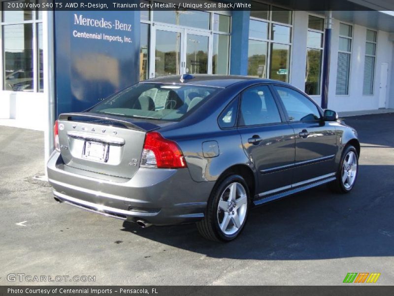 Titanium Grey Metallic / Unique Split Black/White 2010 Volvo S40 T5 AWD R-Design