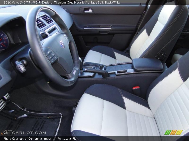  2010 S40 T5 AWD R-Design Unique Split Black/White Interior