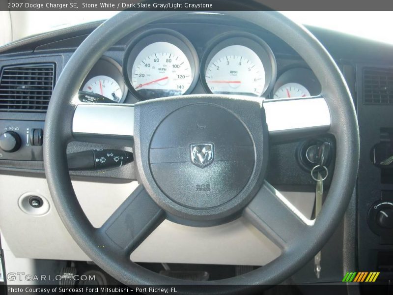 Stone White / Dark Slate Gray/Light Graystone 2007 Dodge Charger SE