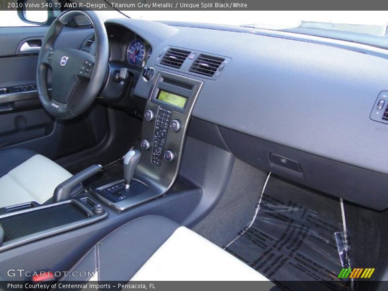 Titanium Grey Metallic / Unique Split Black/White 2010 Volvo S40 T5 AWD R-Design