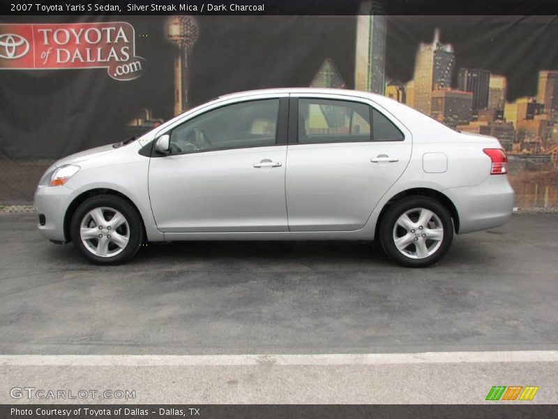 Silver Streak Mica / Dark Charcoal 2007 Toyota Yaris S Sedan
