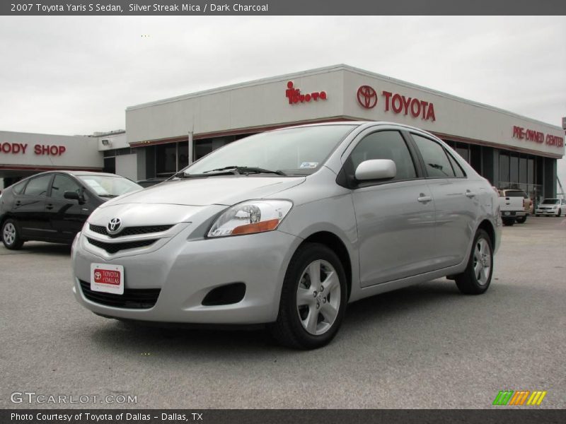 Silver Streak Mica / Dark Charcoal 2007 Toyota Yaris S Sedan
