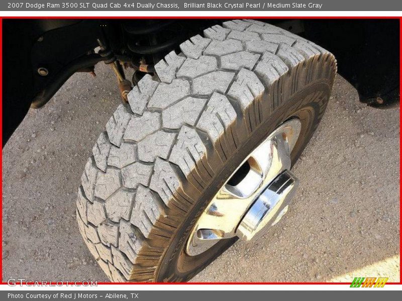 Brilliant Black Crystal Pearl / Medium Slate Gray 2007 Dodge Ram 3500 SLT Quad Cab 4x4 Dually Chassis