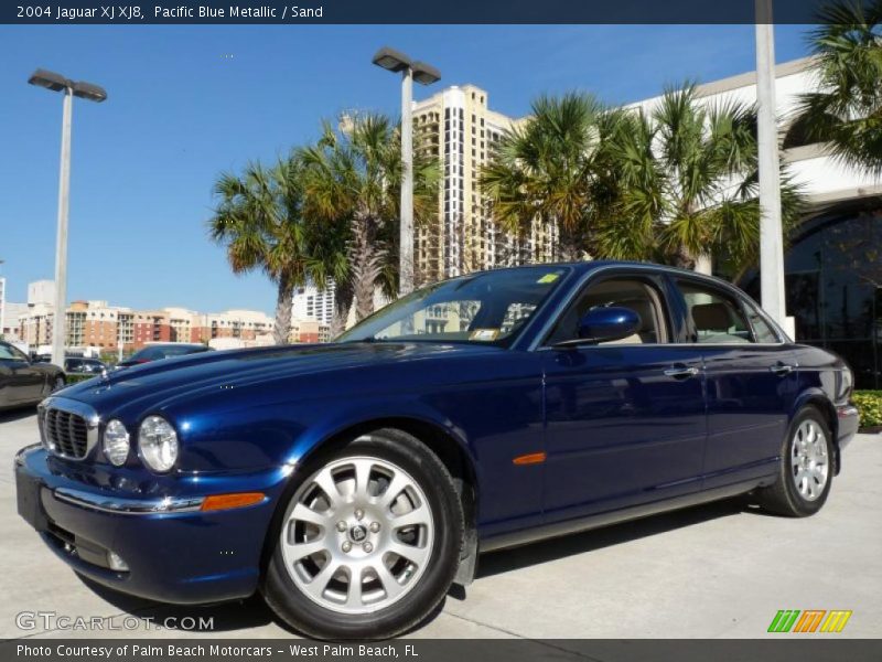 Pacific Blue Metallic / Sand 2004 Jaguar XJ XJ8