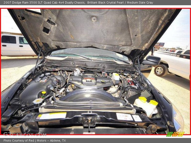 Brilliant Black Crystal Pearl / Medium Slate Gray 2007 Dodge Ram 3500 SLT Quad Cab 4x4 Dually Chassis