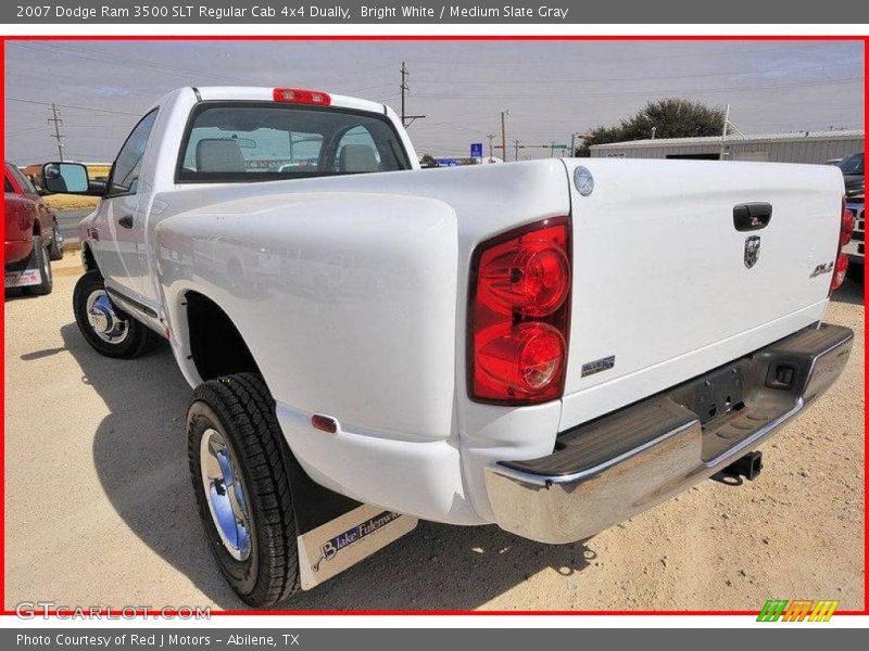 Bright White / Medium Slate Gray 2007 Dodge Ram 3500 SLT Regular Cab 4x4 Dually