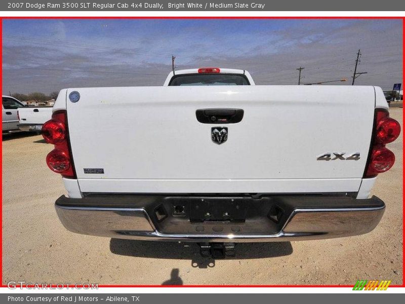 Bright White / Medium Slate Gray 2007 Dodge Ram 3500 SLT Regular Cab 4x4 Dually