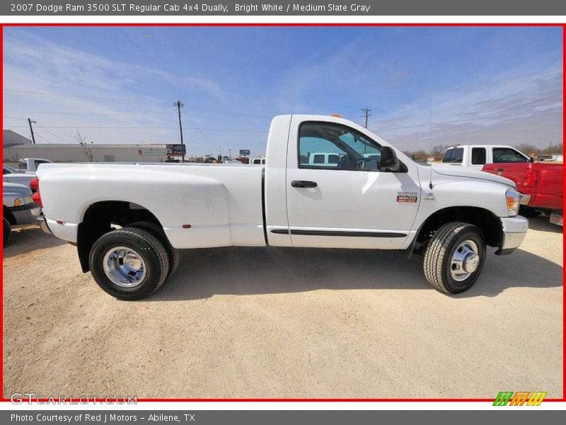 Bright White / Medium Slate Gray 2007 Dodge Ram 3500 SLT Regular Cab 4x4 Dually