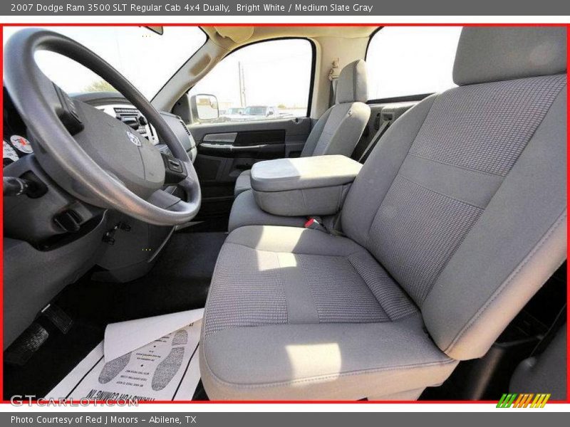 Bright White / Medium Slate Gray 2007 Dodge Ram 3500 SLT Regular Cab 4x4 Dually
