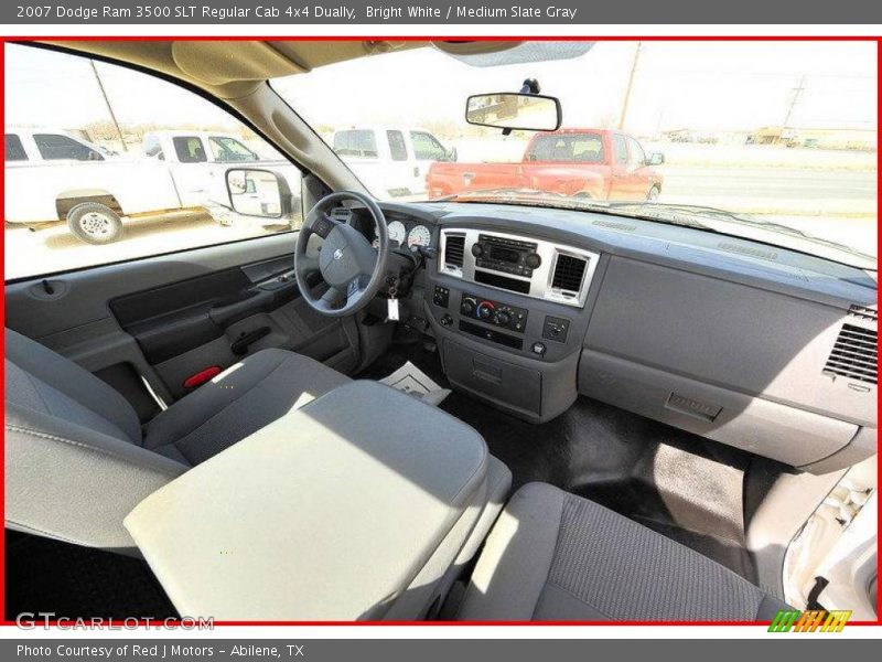 Bright White / Medium Slate Gray 2007 Dodge Ram 3500 SLT Regular Cab 4x4 Dually