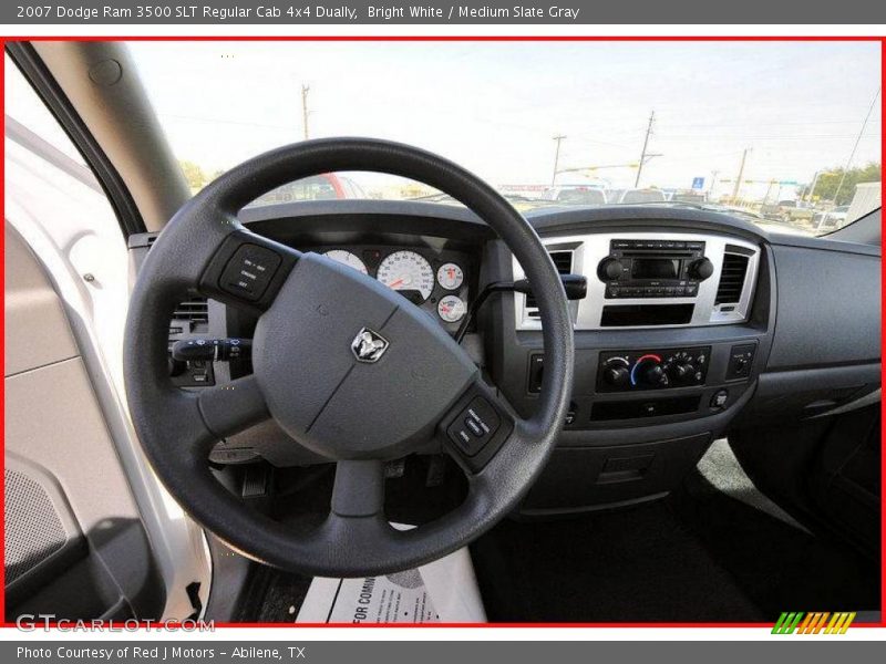 Bright White / Medium Slate Gray 2007 Dodge Ram 3500 SLT Regular Cab 4x4 Dually