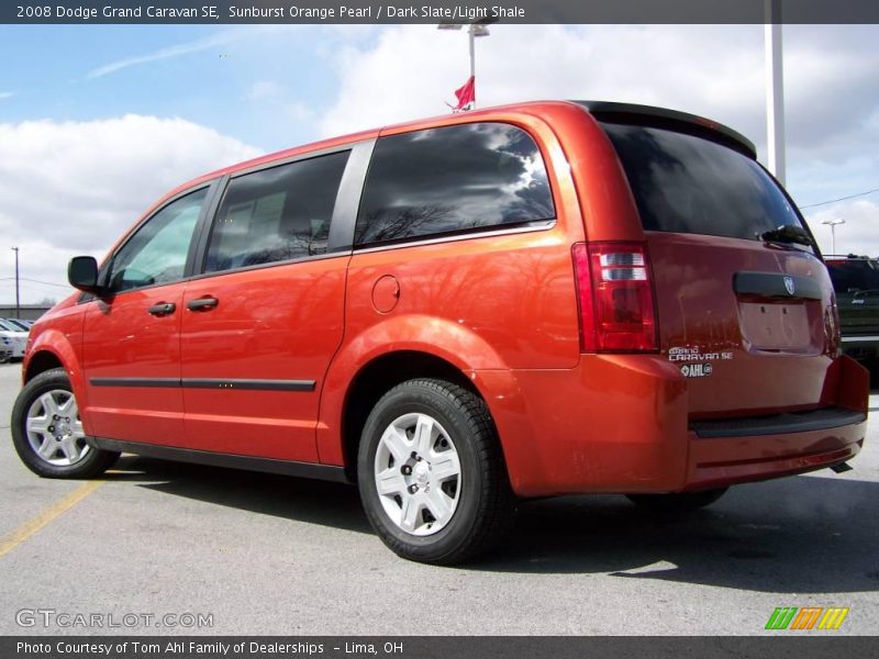 Sunburst Orange Pearl / Dark Slate/Light Shale 2008 Dodge Grand Caravan SE