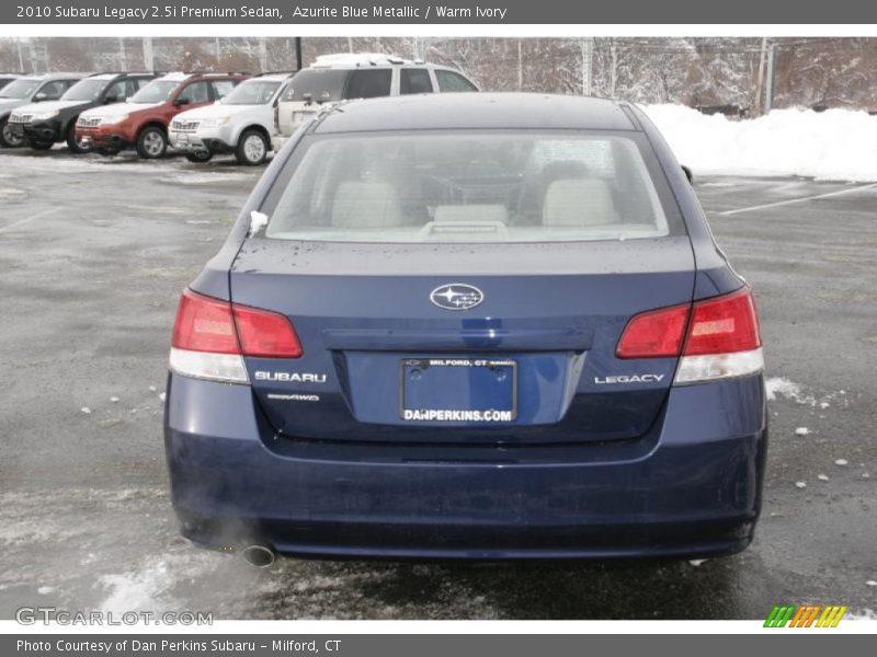 Azurite Blue Metallic / Warm Ivory 2010 Subaru Legacy 2.5i Premium Sedan