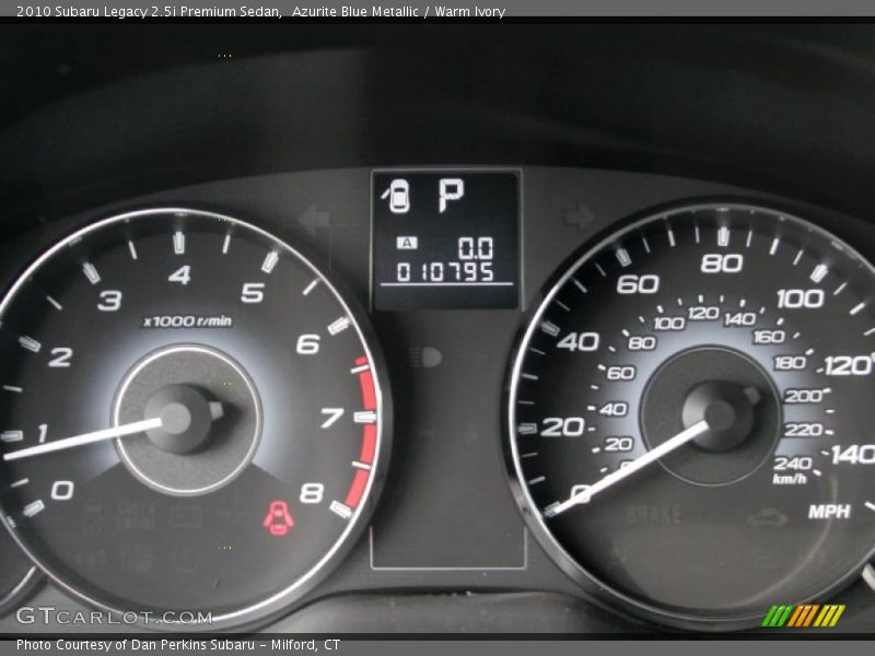 Azurite Blue Metallic / Warm Ivory 2010 Subaru Legacy 2.5i Premium Sedan
