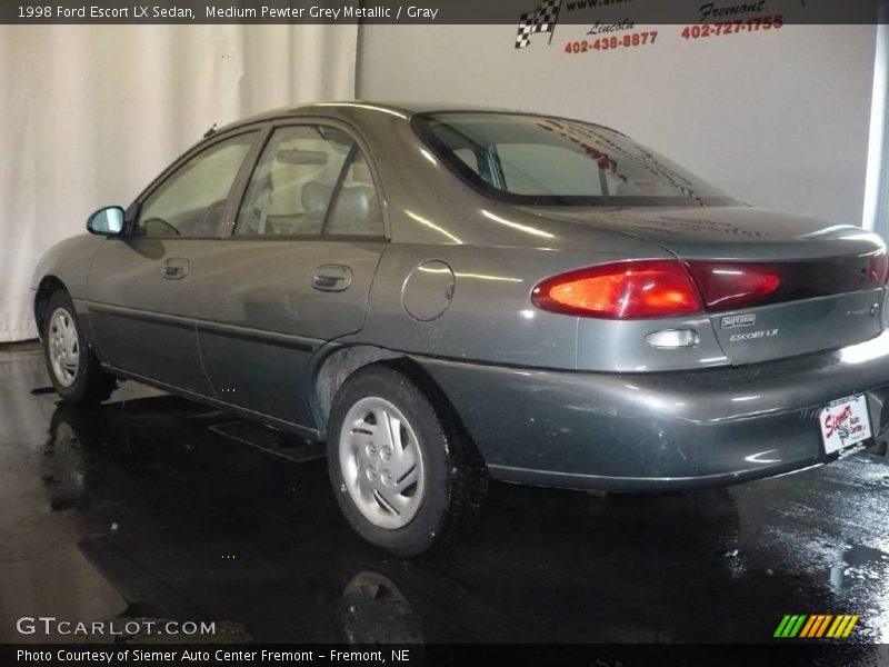 Medium Pewter Grey Metallic / Gray 1998 Ford Escort LX Sedan