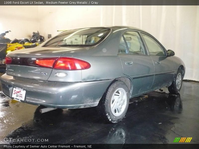 Medium Pewter Grey Metallic / Gray 1998 Ford Escort LX Sedan