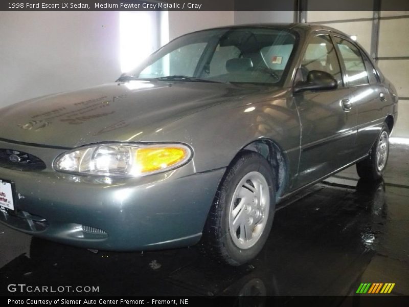 Medium Pewter Grey Metallic / Gray 1998 Ford Escort LX Sedan