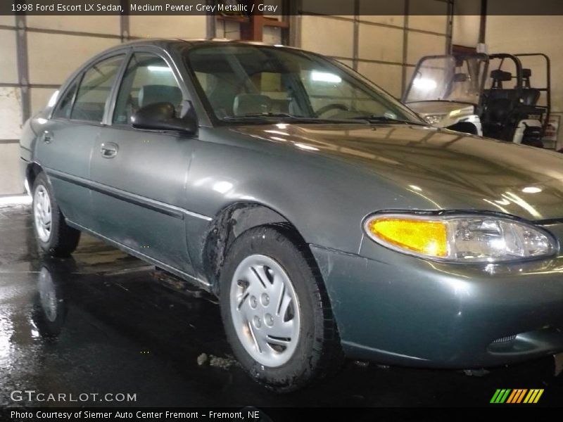 Medium Pewter Grey Metallic / Gray 1998 Ford Escort LX Sedan
