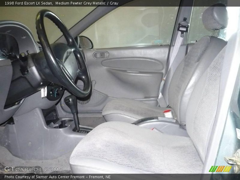 Medium Pewter Grey Metallic / Gray 1998 Ford Escort LX Sedan