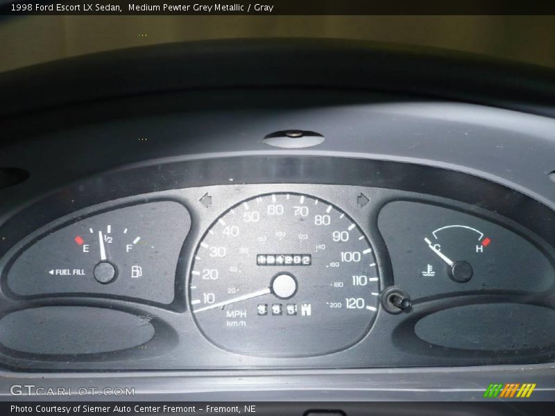 Medium Pewter Grey Metallic / Gray 1998 Ford Escort LX Sedan