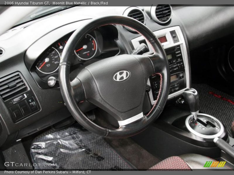 Moonlit Blue Metallic / Black/Red 2006 Hyundai Tiburon GT