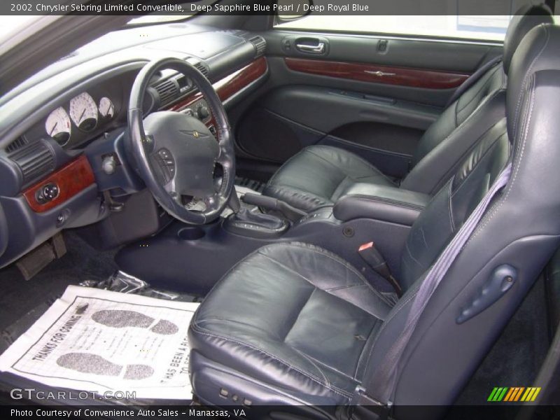  2002 Sebring Limited Convertible Deep Royal Blue Interior