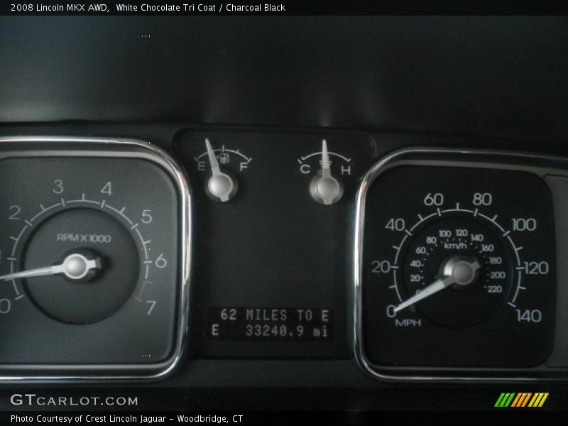 White Chocolate Tri Coat / Charcoal Black 2008 Lincoln MKX AWD